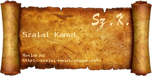Szalai Kanut névjegykártya